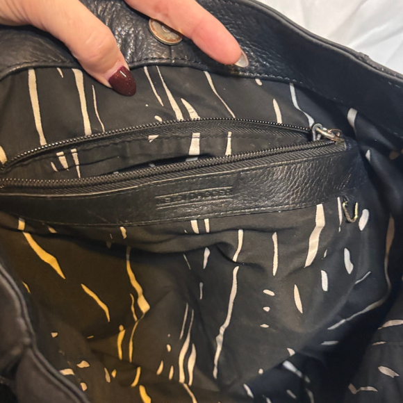 Kelsi Dagger Black Leather Hobo Bag Slouchy Shoulder Bag Purse - Picture 15 of 16